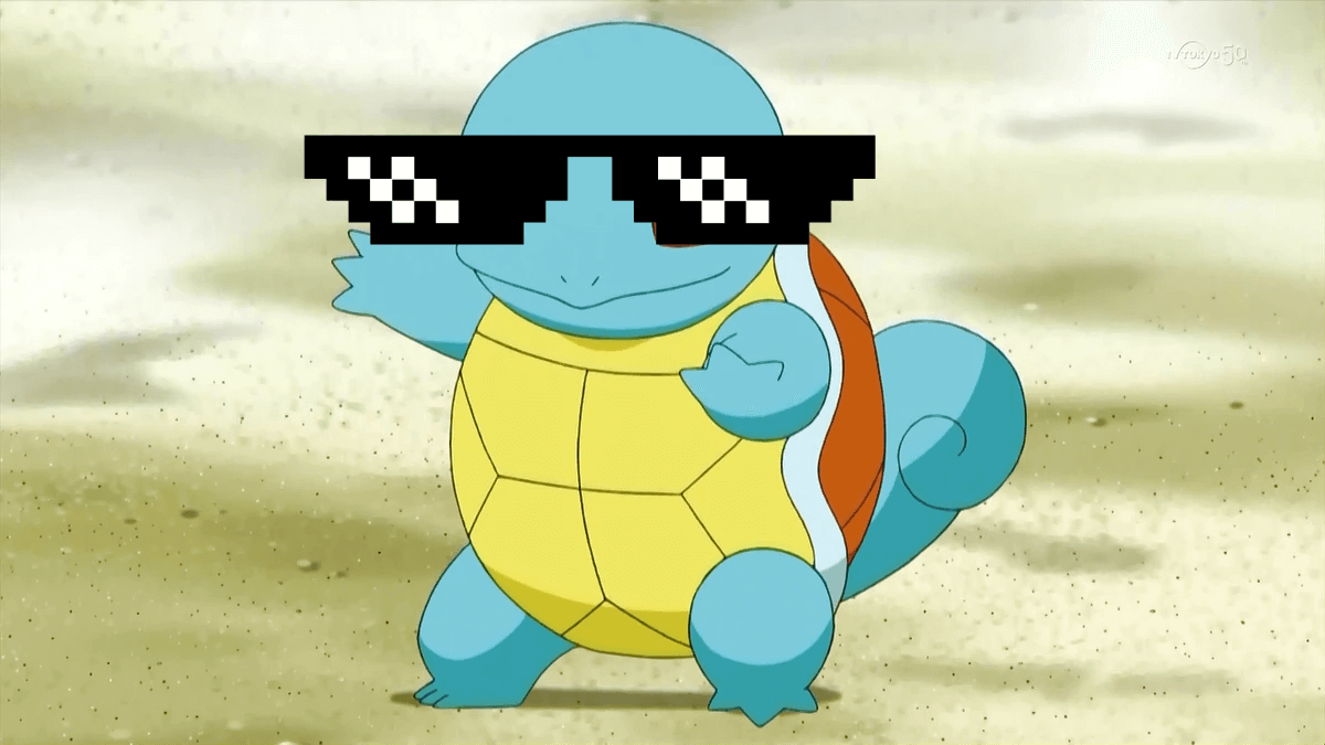 Squirtle with sunglasses